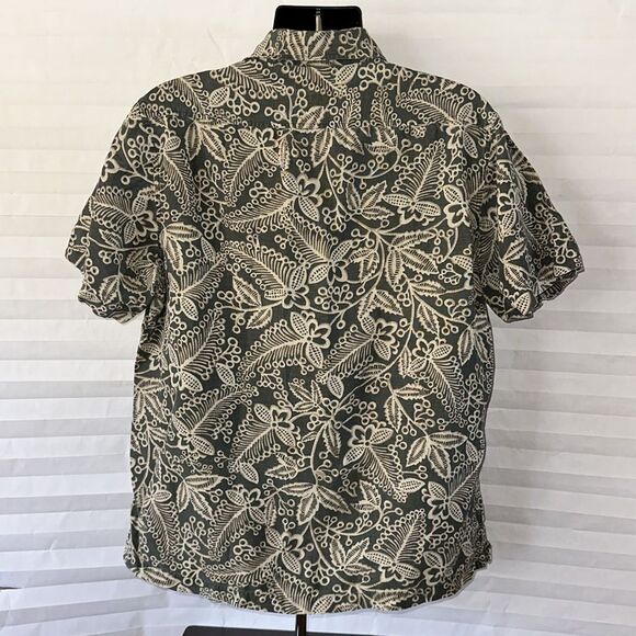 Murano Hawaiian Shirt Men’s XL Blue Cream 100% Silk Casual Button Down Aloha - Picture 2 of 4